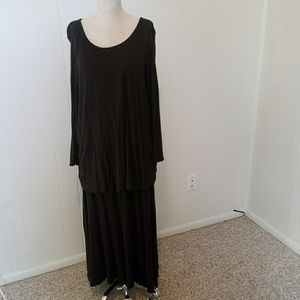 Plus Size Top & Swing Skirt Set